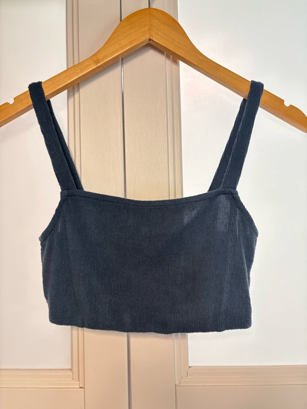 Zara Ribbed Knit Crop Top Neutral Basic Fitted Tank Size S